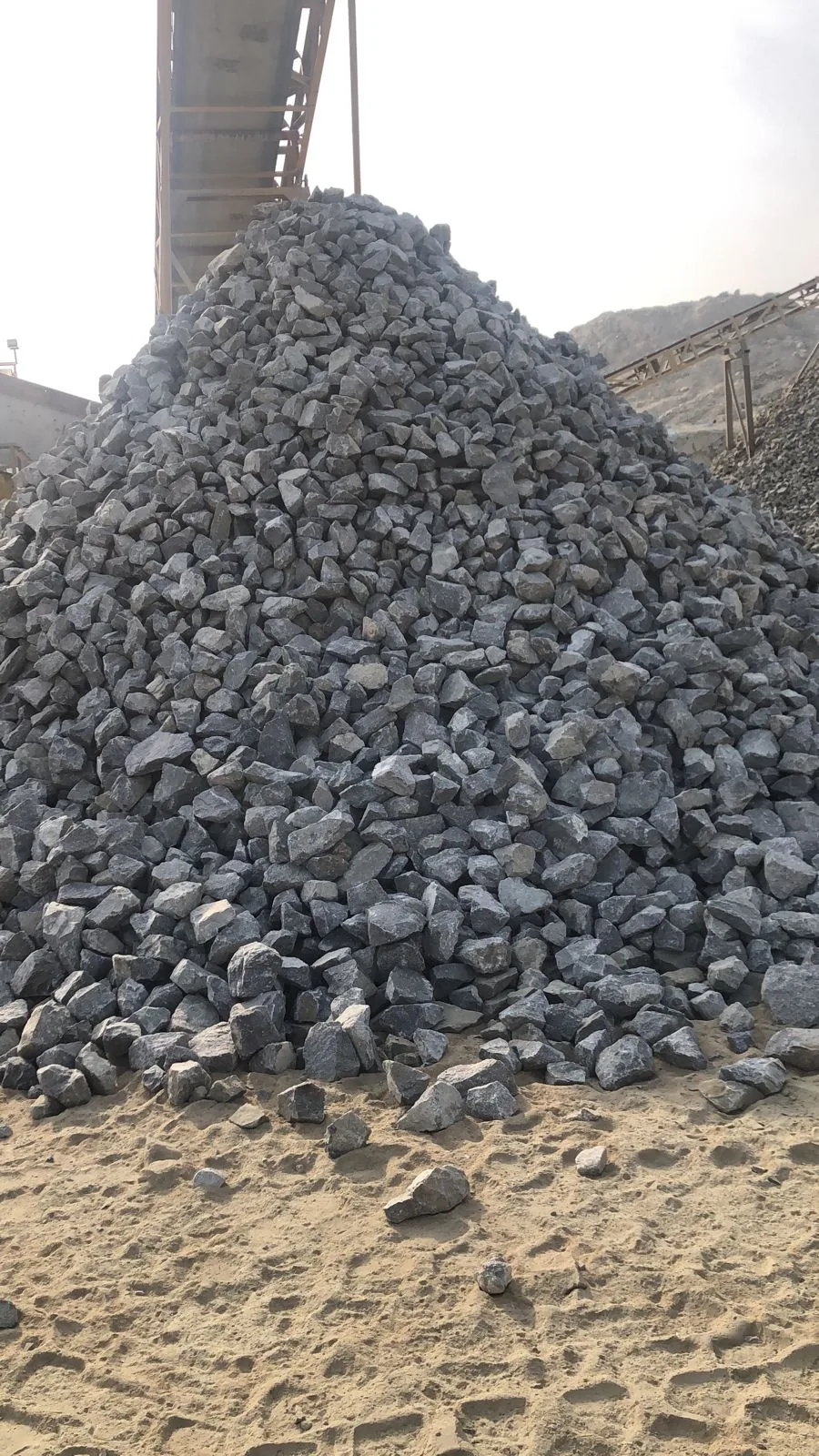 Construction material stockpile