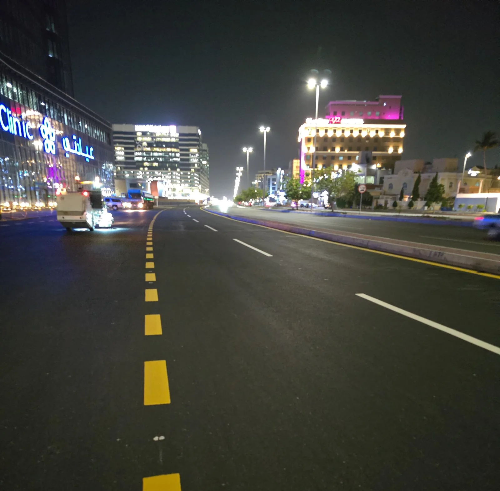 Completed urban roadway